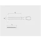 Element T rezistent CELO BTL pentru gips-carton + șurub metric M5 x 62 (4 buc)