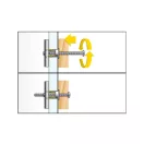 Element T rezistent CELO BTL pentru gips-carton + șurub metric M5 x 62 (4 buc)