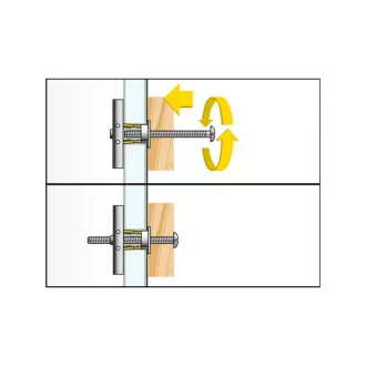   Element T rezistent CELO BTL pentru gips-carton + șurub metric M5 x 62 (4 buc)