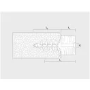 Diblu de material izolant CELO IPL 60 cu șuruburi 4,5 x 40 (4 buc)