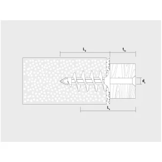   Diblu de material izolant CELO IPL 60 cu șuruburi 4,5 x 40 (4 buc)
