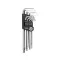 VOREL Set chei hexagonale cu cap sferic 9 piese 2,5-10 mm