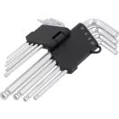 VOREL Set chei hexagonale cu cap sferic 9 piese 2,0-10 mm