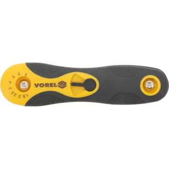 Set chei hexagonale VOREL 8 piese 1,5-8 mm pliabile
