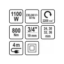 STHOR Driver cu impact electric 1100W 3/4" 800 Nm