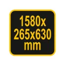 VOREL Dulap scule cu 2 uși 1580 x 265 x 630 mm