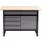 VOREL Banc de lucru cu rafturi 5 sertare 1 usa 1160 x 600 x 840 mm