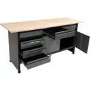 Masa de lucru dulap VOREL cu 4 sertare si 2 usi 1700 x 600 x 840 mm