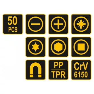 Set de șurubelnițe VOREL 50 buc