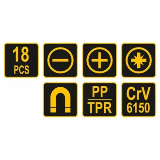 Set de șurubelnițe VOREL 18 buc