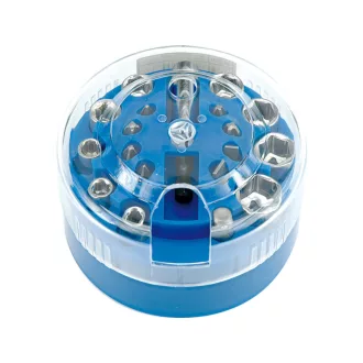 VOREL Set biți și prize 20 bucăți 1/4"