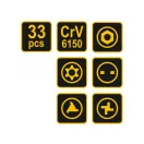 Set de bucăți VOREL 33 bucăți 1/4"