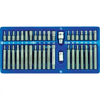 VOREL Set vârf de biți 40 piese Allen, Torx, Spline