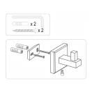 WALL Umeraș de perete Quad Chrome