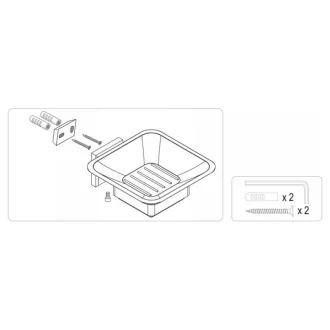 FALA Suport săpun de perete Quad Chrome