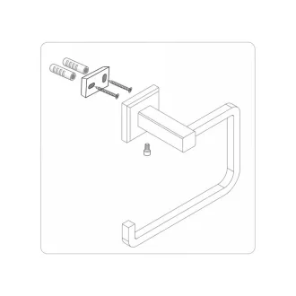Suport hârtie igienică FALA Quad Chrome