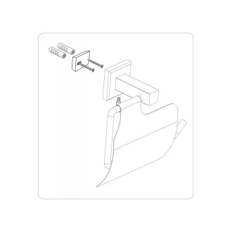 Suport hârtie igienică FALA Quad Chrome