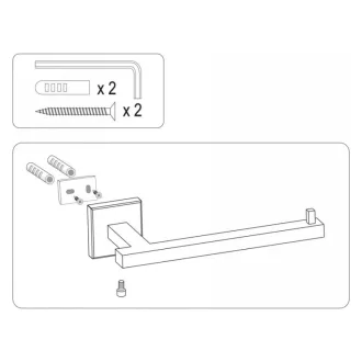 Suport hârtie igienică FALA Quad Chrome