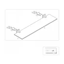 FALA Raft baie sticla 520 mm Quad Chrome