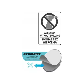 WALL Umeraș de perete autoadeziv dublu Steely
