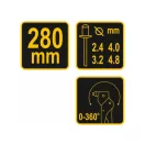 VOREL Clește manual pentru nituri pop 280 mm