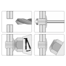 VOREL Clește manual pentru nituri pop 280 mm