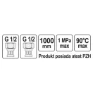 FALA Conducta de conectare flexibila 1/2" x 1/2" 1000 mm interior-intern