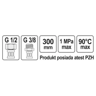   FALA Conductă flexibilă de legătură 1/2" x 3/8" 300 mm interior-exterior