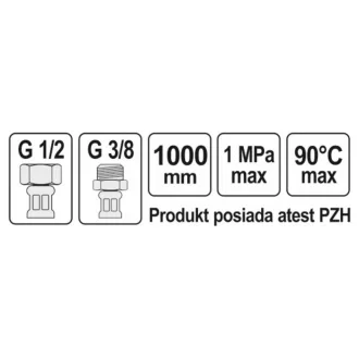   FALA Conductă flexibilă de conectare 1/2" x 3/8" 1000 mm interior-exterior