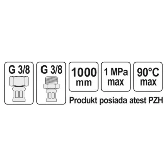   FALA Conductă flexibilă de legătură 3/8" x 3/8" 1000 mm interior-exterior