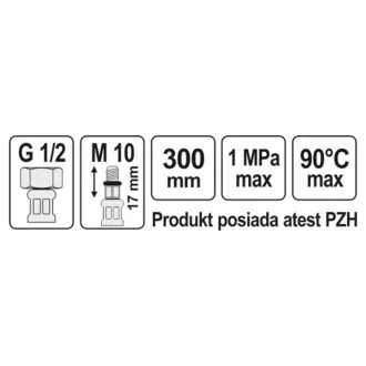   FALA Conductă flexibilă de legătură 1/2" x 3/8" 300 mm interior-exterior