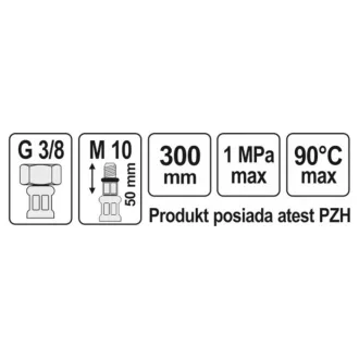   FALA Conductă flexibilă de conectare 3/8" x 3/8" 300 mm interior-exterior