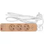 Prelungitor electric STHOR cu 3 prize, 1,4 m, cu aspect de lemn