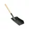 VOREL Lopată pentru cărbune 500 x 195 x 110 mm cu mâner scurt de lemn