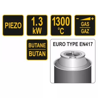 Arzător cu gaz VOREL 1300 °C 1,3 kW piezzo
