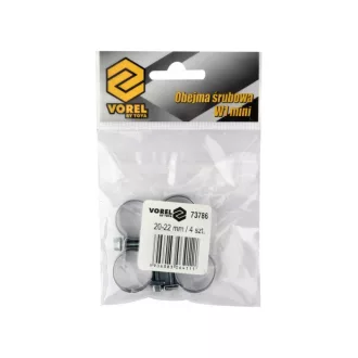 VOREL Colieră pentru furtun 20 - 22 mm (4 buc)