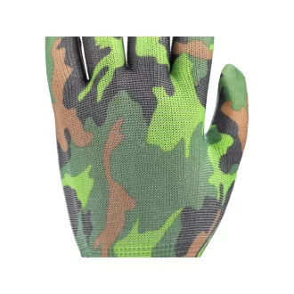 Mănuși de grădinărit FLO cu model câmp verde mărimea 8