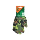 Mănuși de grădinărit FLO cu model câmp verde mărimea 8
