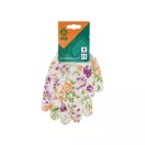 Mănuși de grădinărit FLO cu model de flori albe mărimea 8