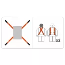 VOREL Set curele transport mobila 4 piese 50 x 2800 mm