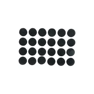   VOREL Pad autoadeziv antiderapant pentru picioare de mobilier rotund negru 10 mm (24 buc)