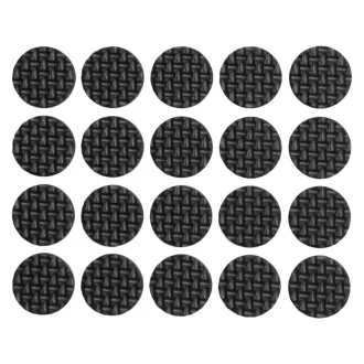   VOREL Pad autoadeziv antiderapant pentru picioare de mobilier rotund negru 20 mm (20 buc)