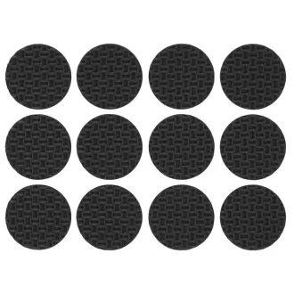   VOREL Pad autoadeziv antiderapant pentru picioare de mobilier rotund negru 28 mm (12 buc)