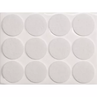   VOREL Pad autoadeziv antiderapant pentru picioare de mobilier rotund alb 28 mm (12 buc)