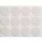 VOREL Pad autoadeziv antiderapant pentru picioare de mobilier rotund alb 28 mm (12 buc)