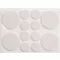 VOREL Suport pentru picioare mobila autoadeziv antiderapant rotund alb set 12 buc 20-38 mm