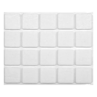   VOREL Pad autoadeziv antiderapant pentru picioare de mobila patrat alb 20 x 20 mm (20 buc)