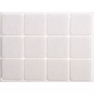   VOREL Pad autoadeziv antiderapant pentru picioare de mobila patrat alb 28 x 28 mm (12 buc)