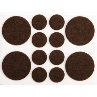   VOREL suport autoadeziv antiderapant pentru picioare de mobilier rotund maro set 12 piese 20-38 mm