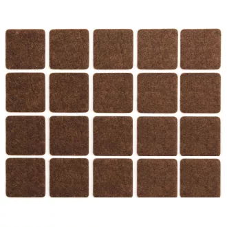   VOREL Pad autoadeziv antiderapant pentru picioare de mobila patrat maro 20 x 20 mm (20 buc)